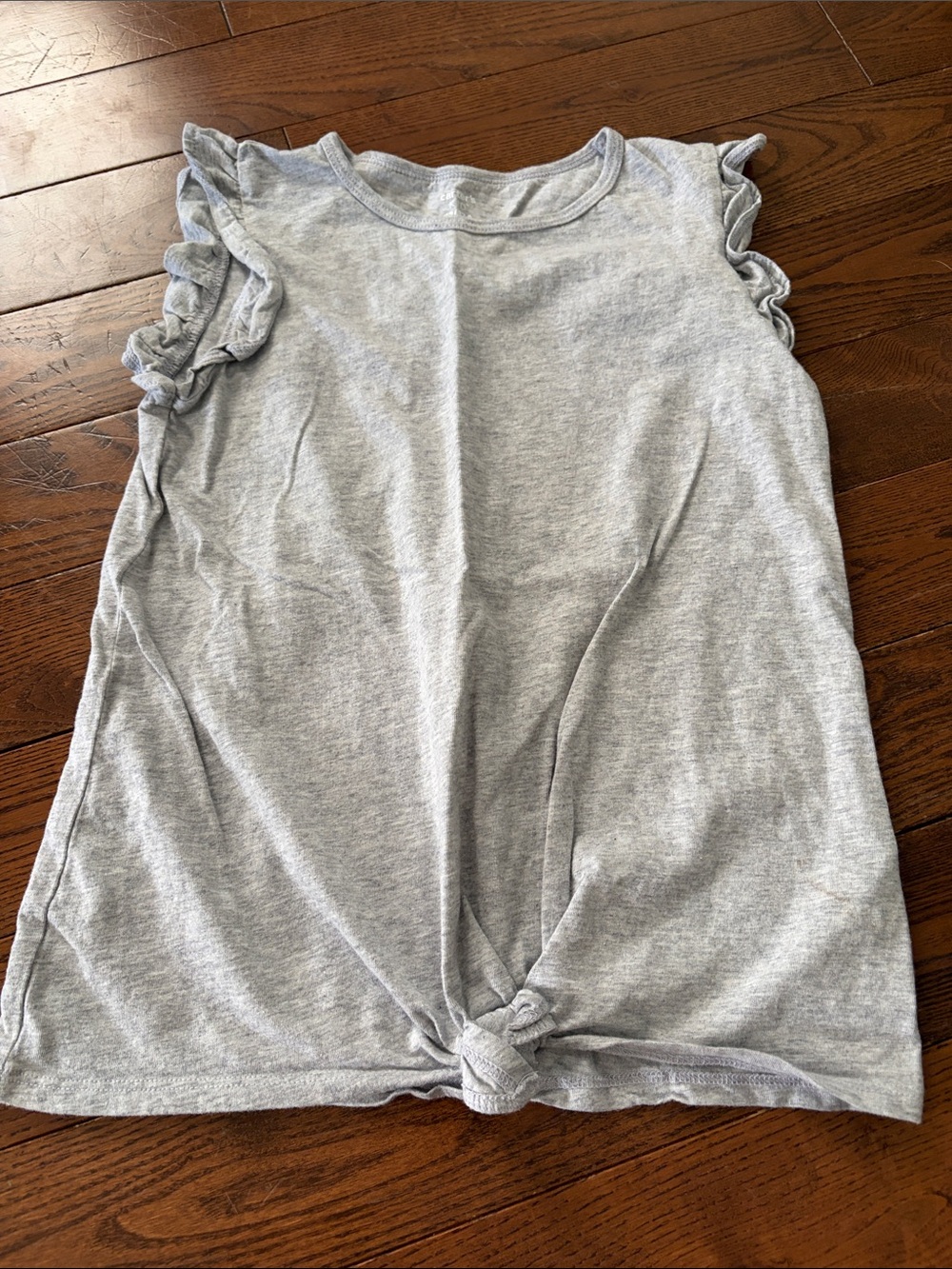 🔥 3/$25 - Light Gray Ruffle Sleeve Tank Top